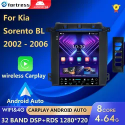 L6 Pro 2din Radio Car Android Multimedia Player For Kia Sorento BL 2002 - 2006 Tesla Style 2 din Carplay auto GPS Stereo