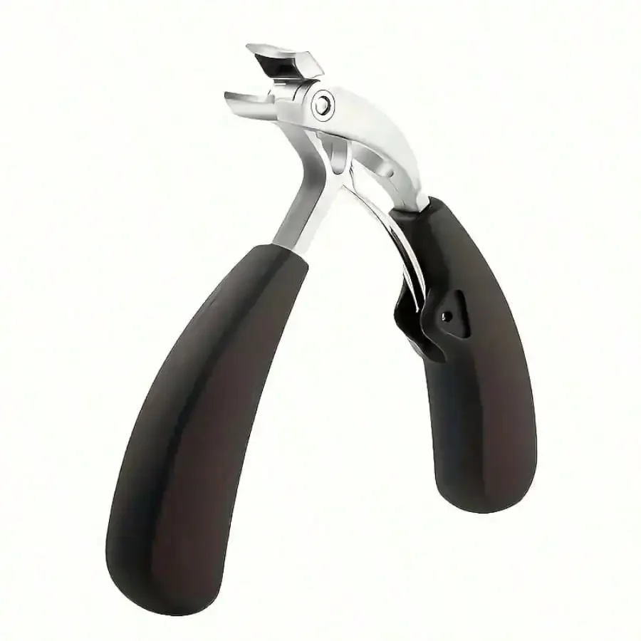 2Working Days, Heavy-Duty Stainless Steel Nail Clipper, With Curved Blade - Wide Opening,Suitable For Thick Nails, Splash-Proof, Precise Trimming Of Toenails, Ergonomic Long Handle | Elderly Sharp Cutter | Includes Catcher | Ideal Choice For Men And Women