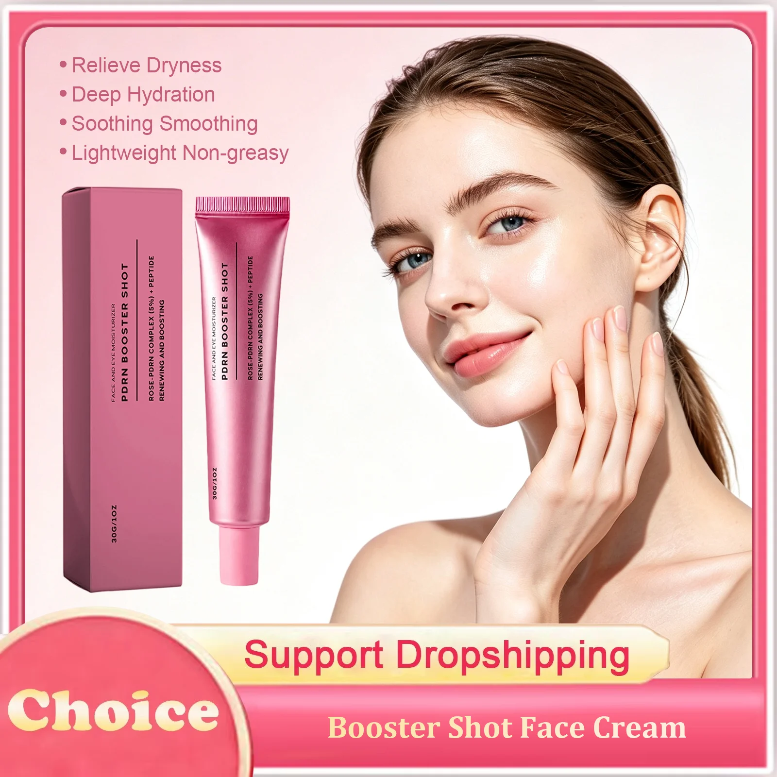 Booster Shot Face Cream Enhance Skin Elasticity Relieve Dryness Even Skin Tone Skin Glow Fades Dullness Moisturizing Skin Care