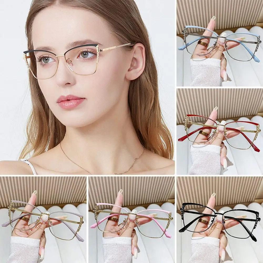 Eye Protection Anti-Blue Light Glasses Ultralight Blue Ray Blocking Frame Eyewear Metal Optical Spectacle Eyeglass Office