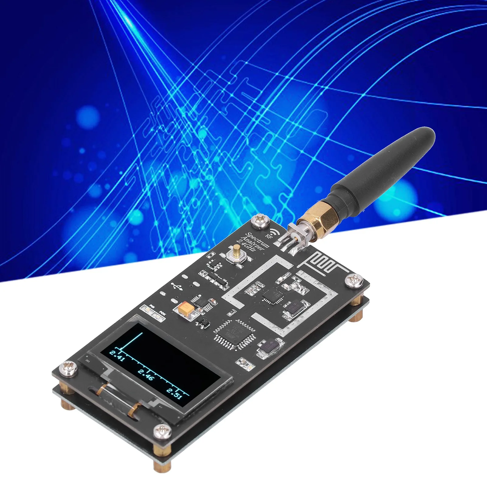 محلل الطيف 2.4G تردد صغير 2.4G نوع B ملحق مع بطارية هوائي