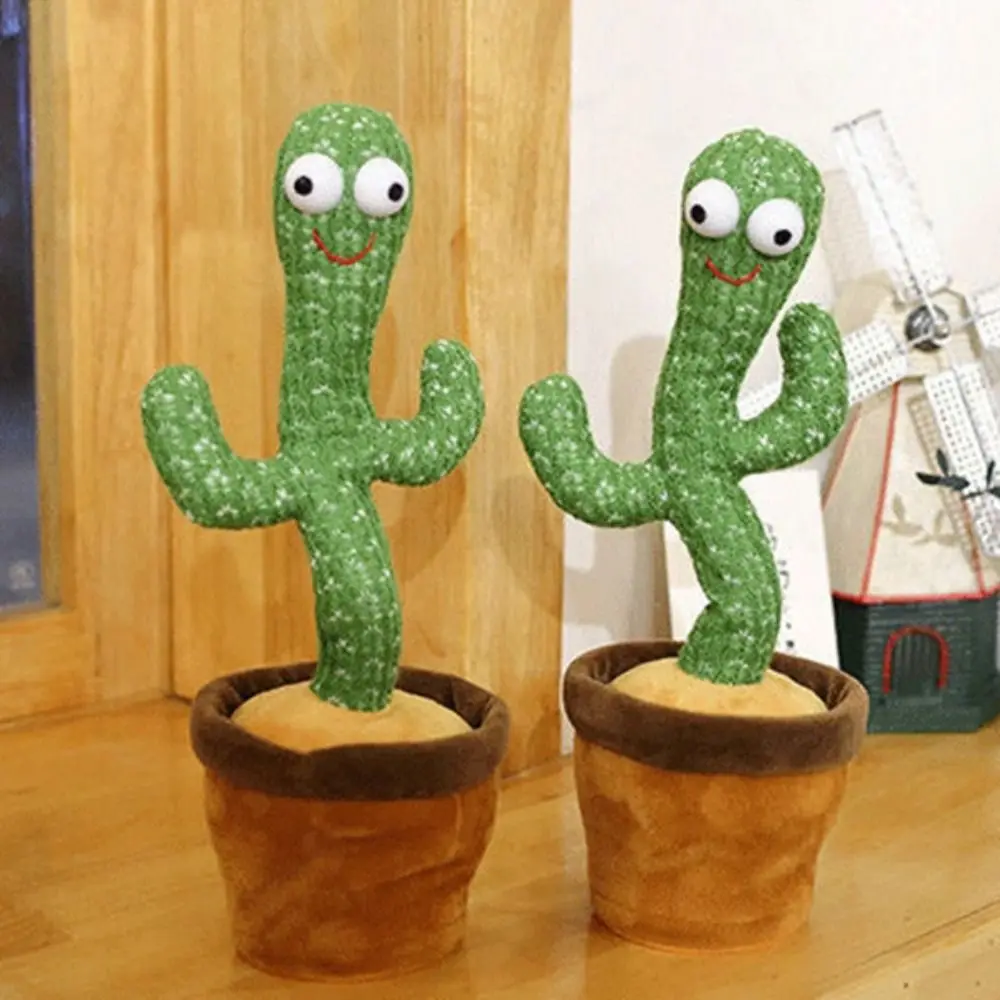 Cactus bailando bailarina electrónica Cactus parlante registro bailarina electrónica juguete aclarar versión en inglés bailando juguetes de peluche niños