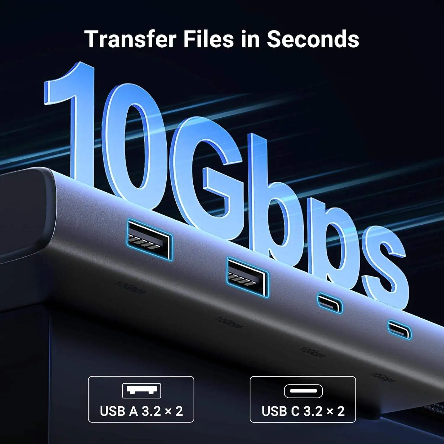 UGREEN 8 in 1 USB C Docking Station with Dual Monitor, 4K Triple Display USBC Hub with 2HDMI, DP, 2 USB A&C 3.2 Ports, 100W PD