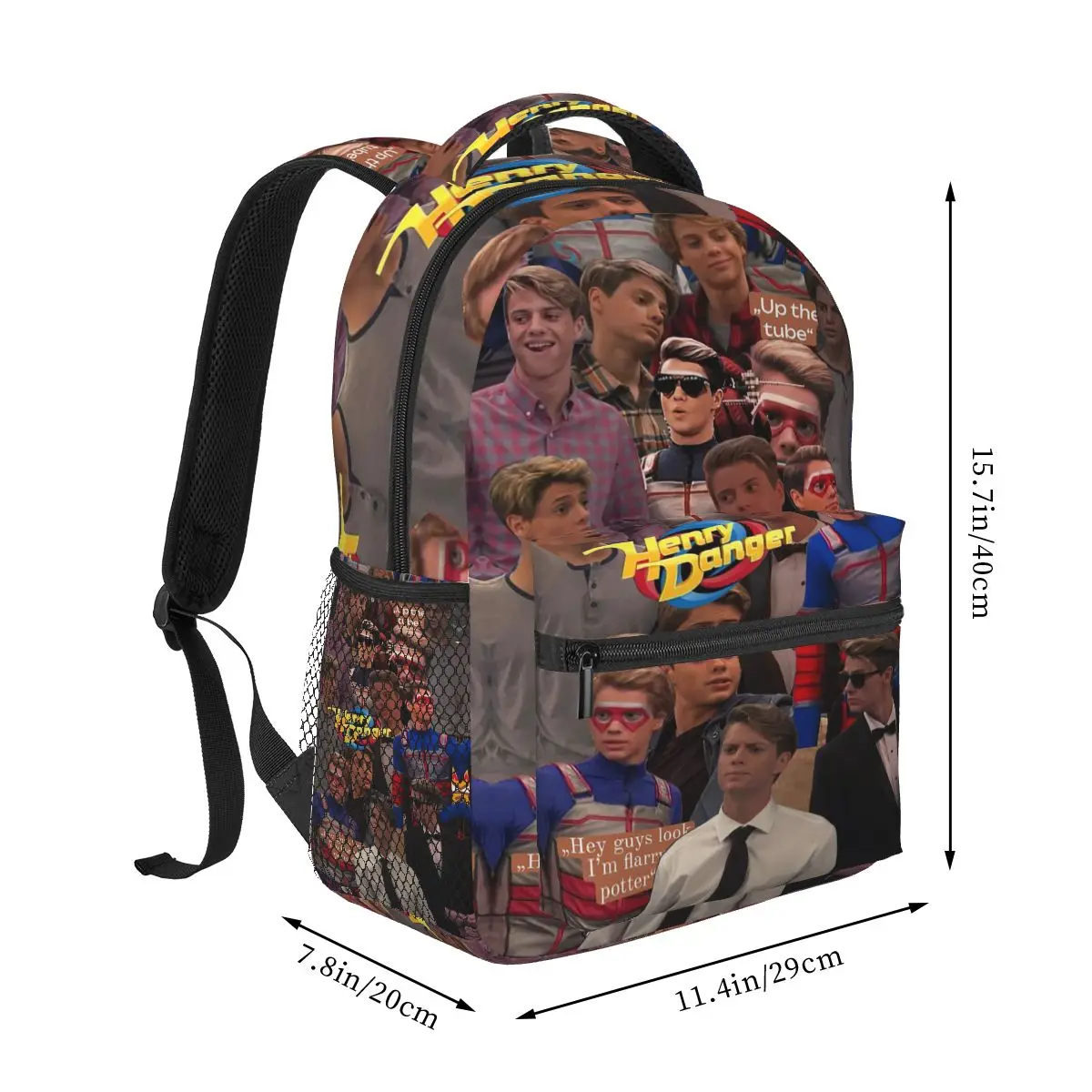Henry Danger Backpacks Boys Girls Bookbag Students School Bags Cartoon Laptop Rucksack Shoulder Bag Large Capacity