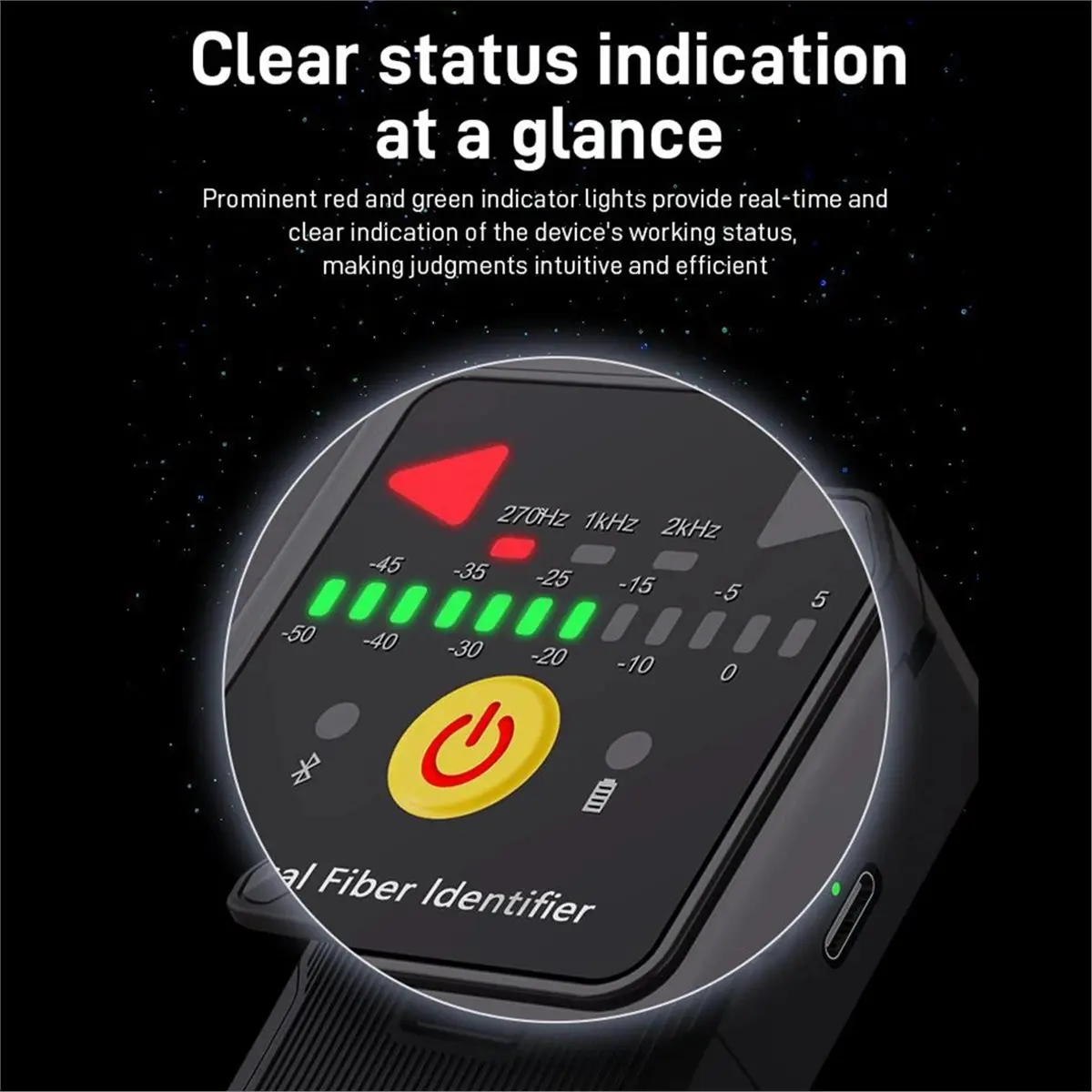 popop Mini Optic Fiber Identifier YYS-430 Live Fiber Optical Identifier 800-1700nm Fiber Cable Visual Fault Locator