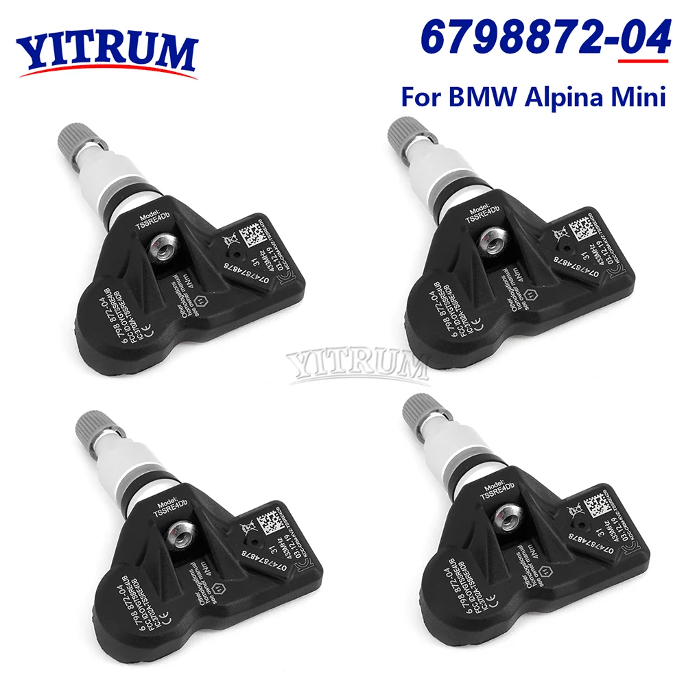 6798872-04 Tire Pressure Monitor Sensor For BMW 3 5 6 7 Series M4 M5 M6 M7 X1 X3 Alpina 5 6 Mini Countryman 36106798872 433MHz