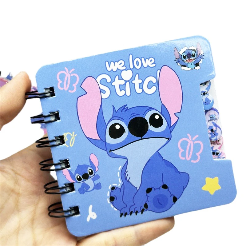 12 шт./лот Kawaii Disney Stitch блокнот липкие заметки катушка блокнот канцелярские этикетки блокнот планировщик наклейка почта школьные принадлежности