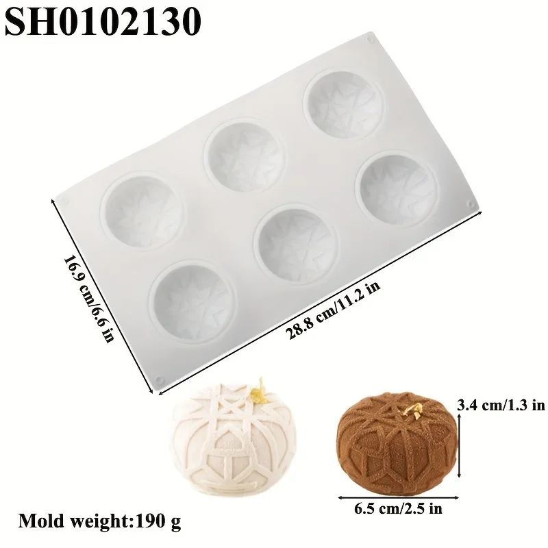 

1pc Silicone Mold, 3D Fondant Mold For DIY Pudding Chocolate Candy Desserts Gummy Handmade Soap Aromatherapy Candle Plaster Poly