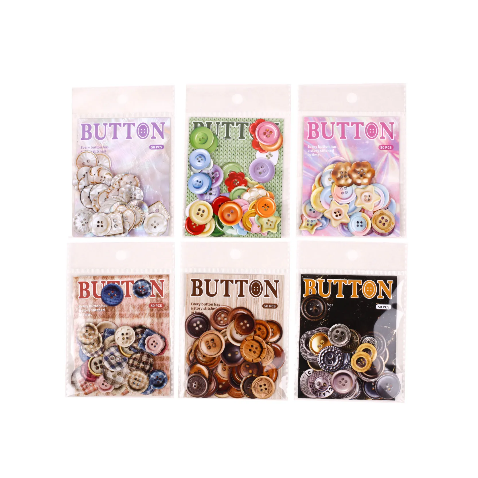 

6pack Kawaii Stationery Stickers button Junk Journal Planner Decorative Sticker Scrapbooking
