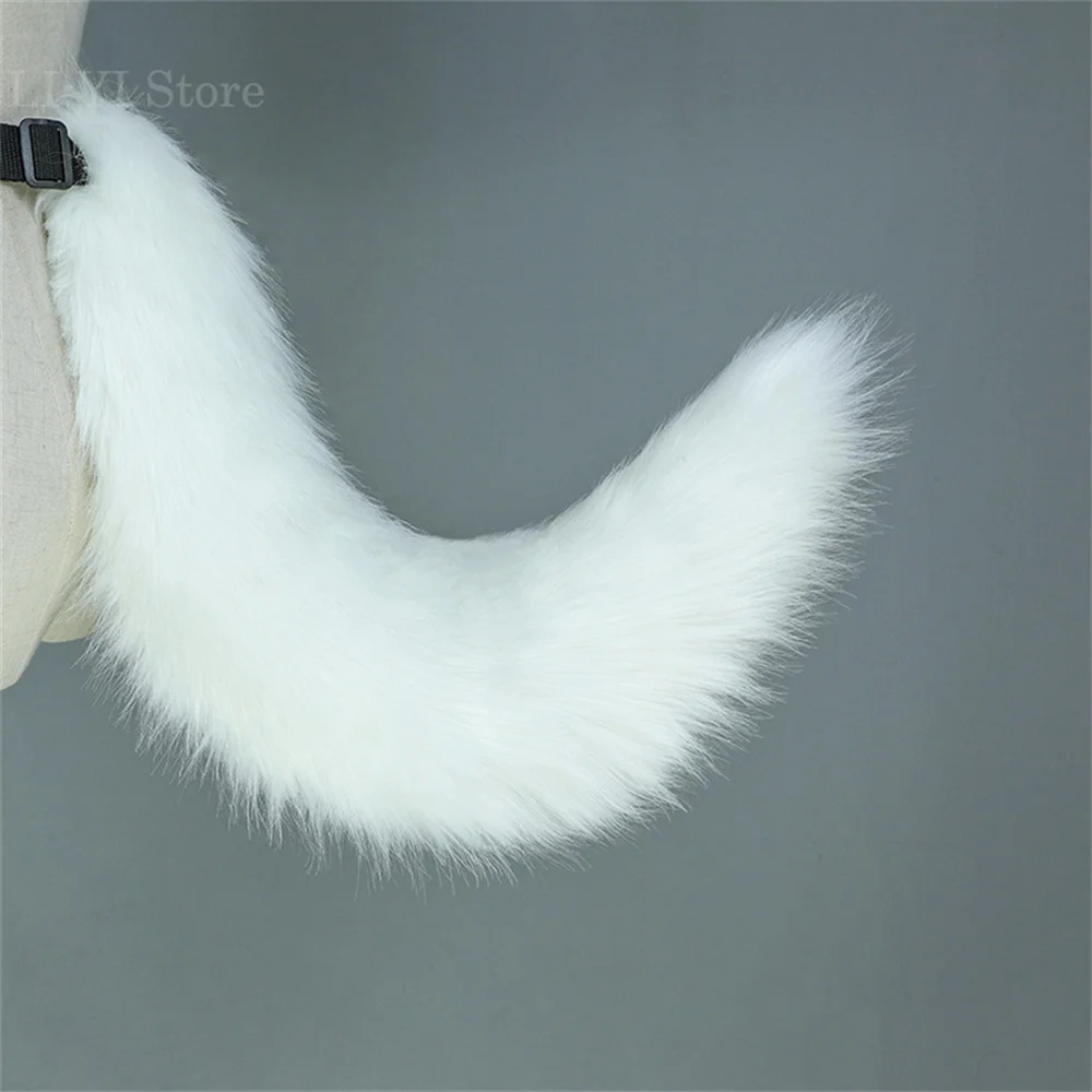 11 Colors Animal Tails Plush Cat Fox Dog Tail Anime Cosplay Costume Props Comic-Con COS Party Furry Tail with Adjustable Belt