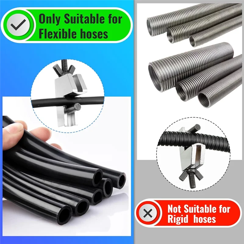 AB66-4Pcs Brake Line Clamp 4Pcs Metal Brake Line Clamp For Flexible Hoses Fuel Hoses Hose Clamp Pliers