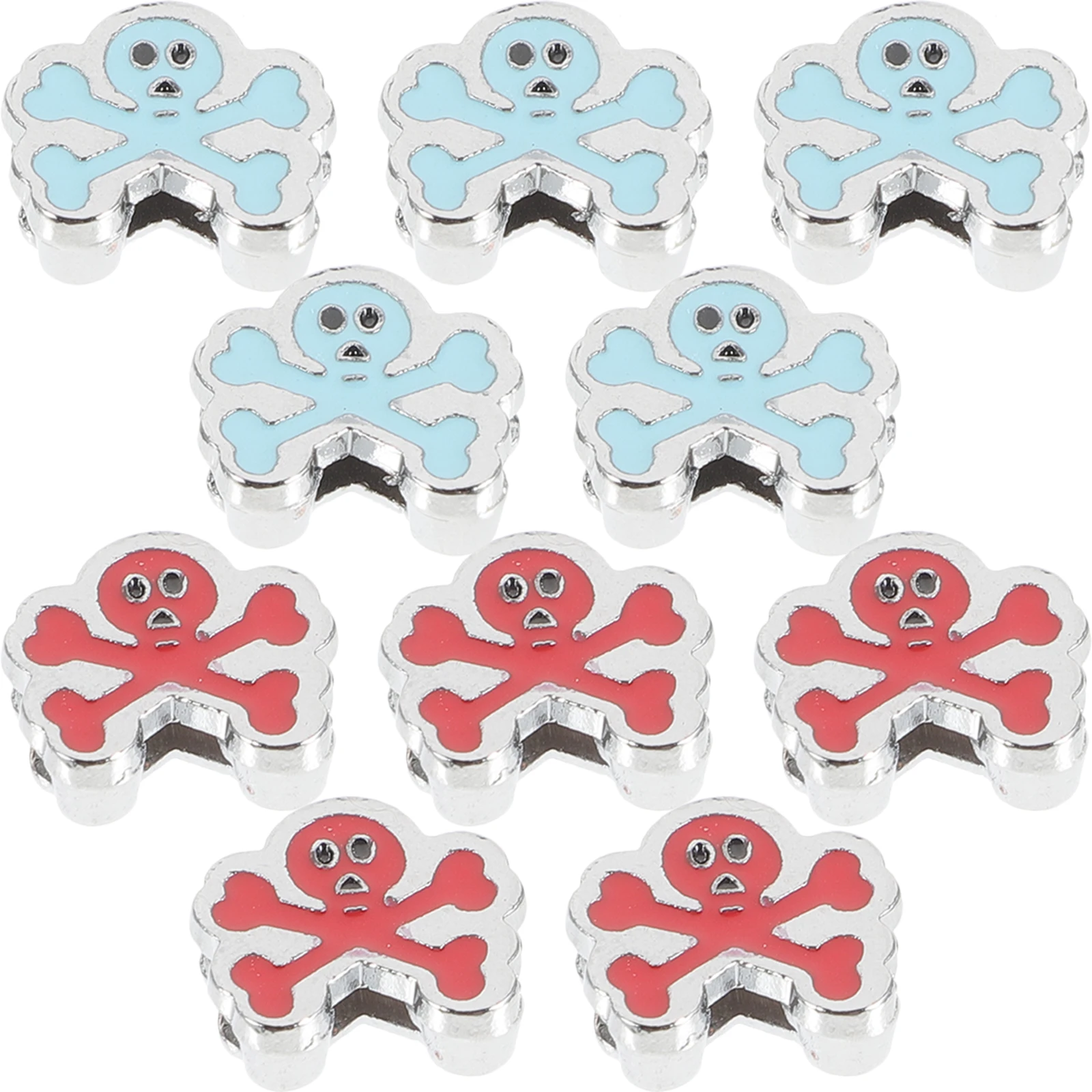 

10pcs 8mm Skull Head Beads for Jewelry Making Metal Alloy Strong Durable Craft Supplies Necklace Bracelet Diy Accessories