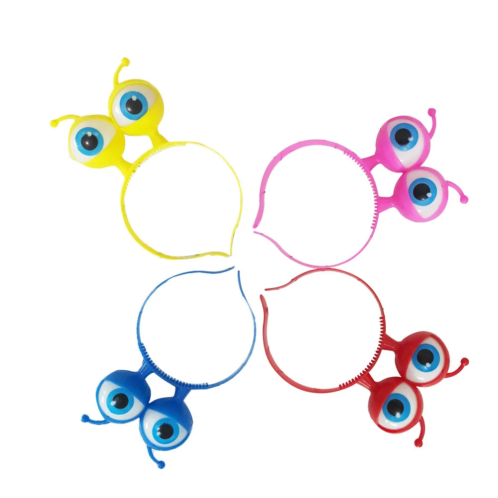 

4 Pcs Glowing Alien Headb Flashing Eyeball LED Light up Hairb Halloween Party Hat Christmas New Year Festivals