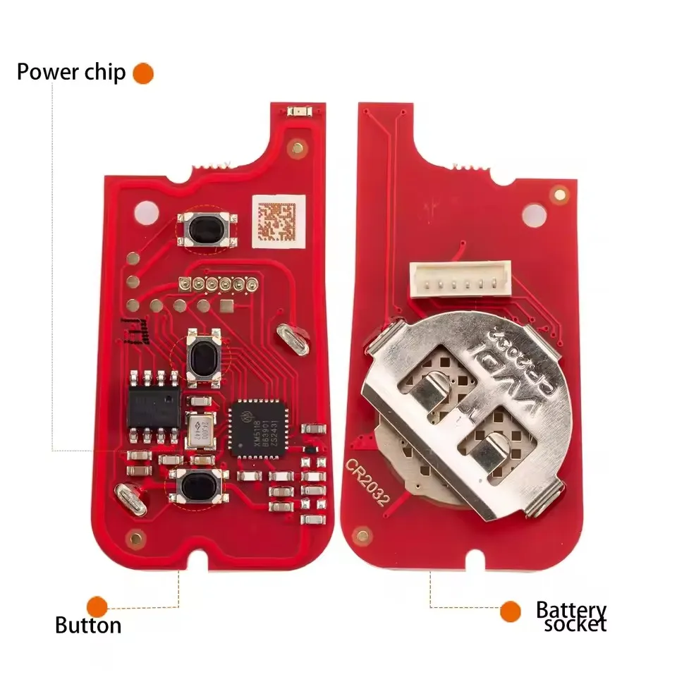 1/2 pces xhorse xkto20en 2a geração chave remota com fio 3 botões chave remota universal substituída xkto00en para ferramentas vvdi