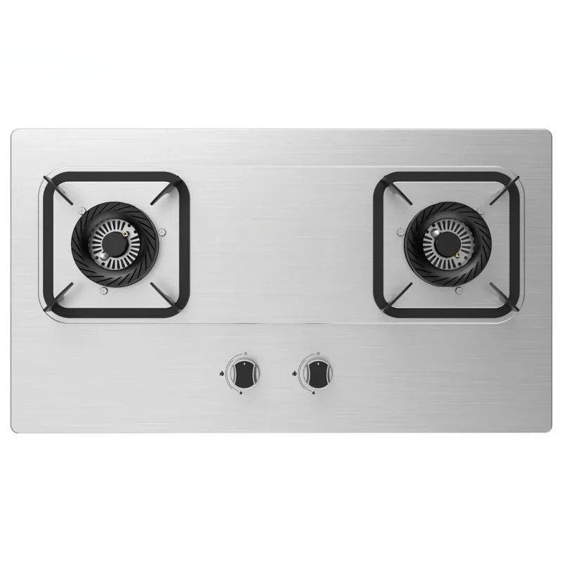 JZT-AY4G Gas Cooktop with 5.0kW High Power and Dual-Use Table-Embedded Cooktop, Stainless Steel Panel and Full Air Inflow