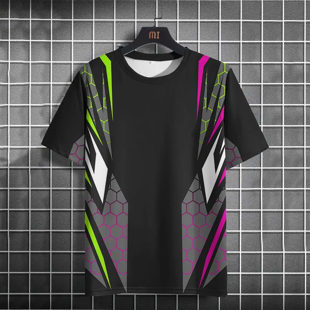 

Men's Clothing Printed Pattern Outdoor Running Sport Quick Drying Comforts Casual Summer Crew Neck Short Sleeves Man Gym Clothes