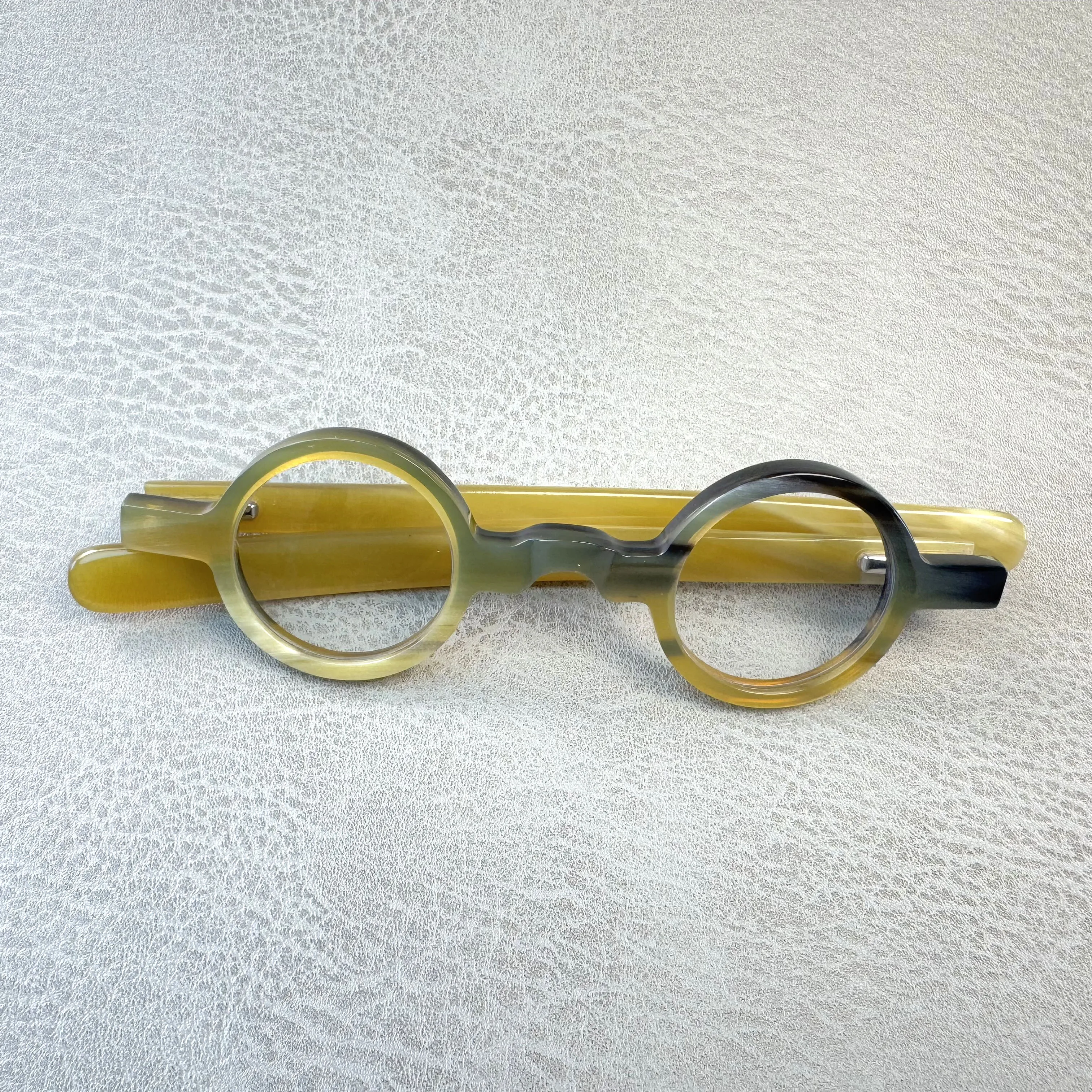 Eyeglass Frames Unique Small Round Optical Lenses Eyeglasses Vintage Handmade 100% Natural Horn Prescription Men's Glasses Frame