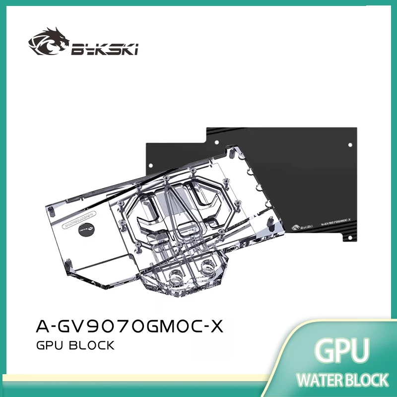 Bykski GPU Block Use for GIGABYTE RX9070XT GAMING OC 16G Video Card Water Cooling / T2 Red Copper Material / A-GV9070GMOC-X