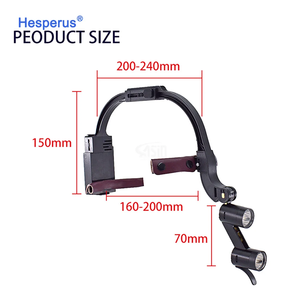 مصباح أمامي جراحي من den tal 2.5x/3.5x مجهر تكبير/دين تال مع ضوء للمصابيح الأمامية لمعدات المختبر #5