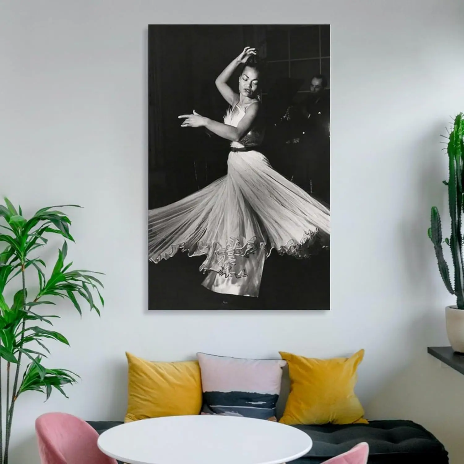 ملصق مطبوع عتيق باللونين الأبيض والأسود من Eartha Kitt (40) ملصقات فنية مطبوعة على الحائط صورة معلقة