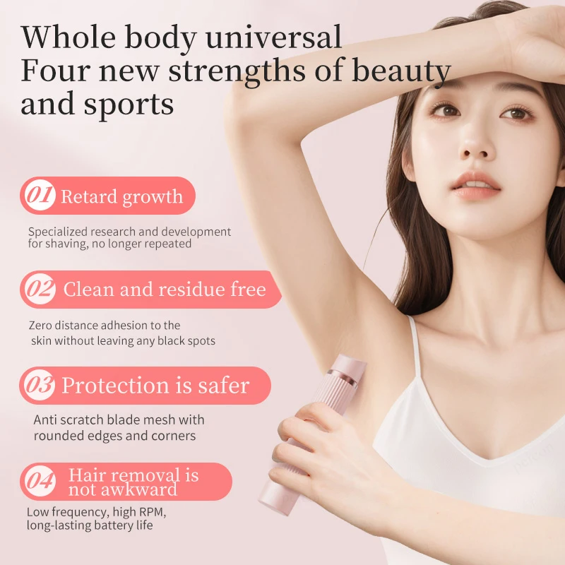 Electric Shaver for Women Bikini Trimmer Facial Mustache Hair Removal Razor Ladies Face Underarm Legs Electric Painless Epilator image 5