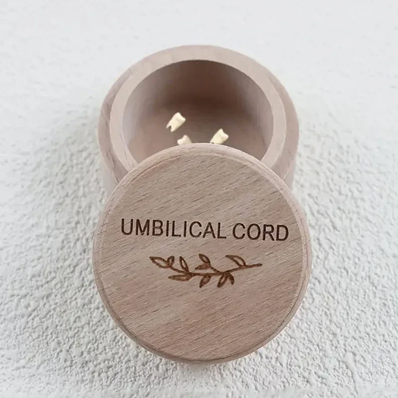 Wooden Baby Fetal Hair Teeth Umbilical Cord Memorial Box Carved Memorial Box Newborn Christening Baby Gift Umbilical Cord Box