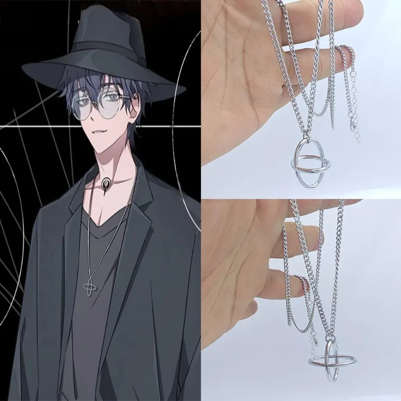 ربط انقر فوق قلادة للنساء تأثيري ليو شياو القلائد الإناث الاتجاه الرقبة فضي اللون موضة الأزواج اكسسوارات هدايا الحفلات