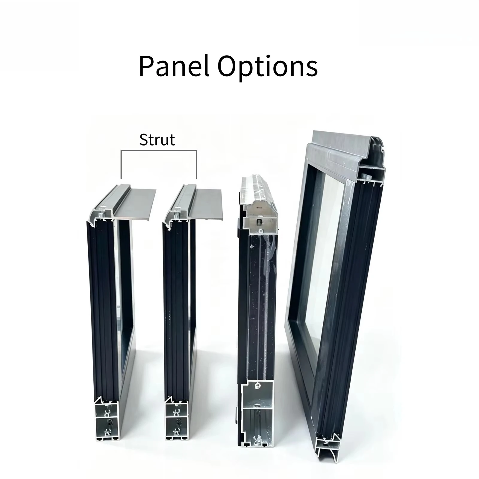 Modern Industrial Glass Rolling Door, Anti-Theft, Fire Prevention, Finished Surface, Outdoor Garage Warehouse Basement Use