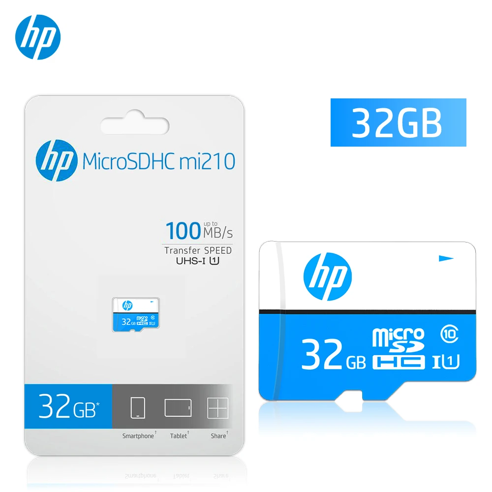 Tarjeta Micro SD Original HP de 128GB, 64GB, 32GB, tarjetas micro sd de alta velocidad, tarjetas de memoria micro sd Clase 10 para cámaras DJI Pocket y teléfonos