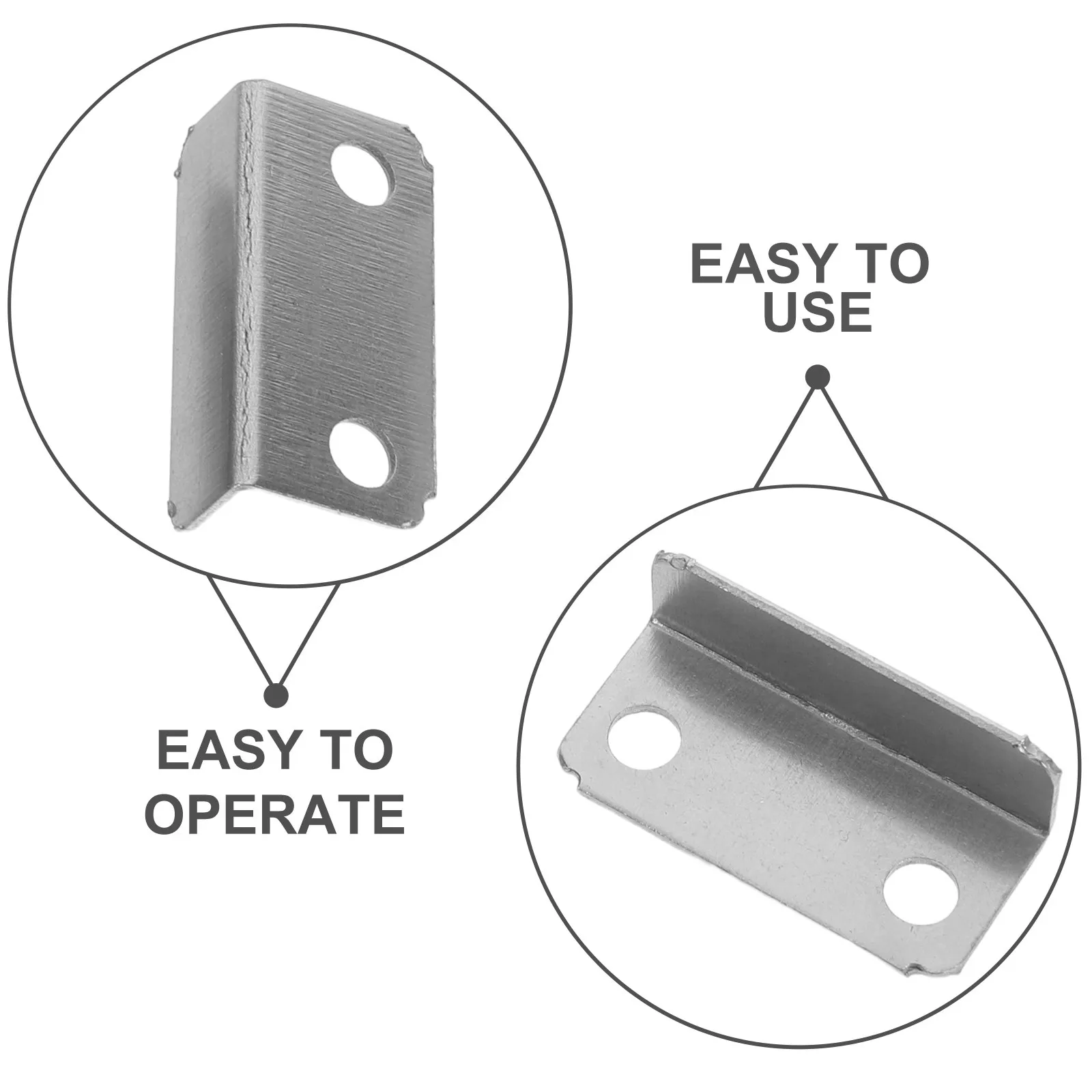 200Pcs Drawer Lock Strike Plate Metal Right Plate Office Home Cabinet Furniture Hardware Replacement Parts view 6