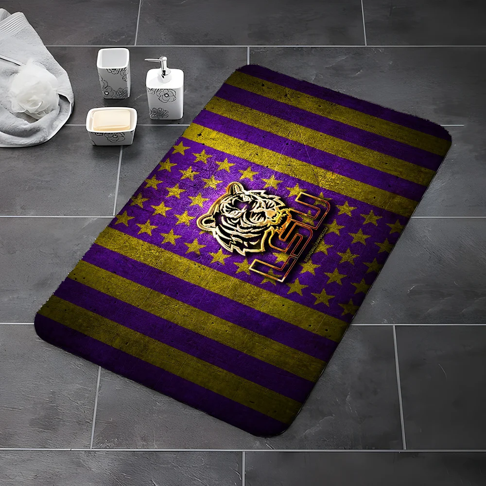 LSU Tigers Room Rugs Exterior Entrance Carpet for Kitchen Outdoor Doormat Entrance to Home Decoration Accessories Welcome Mat