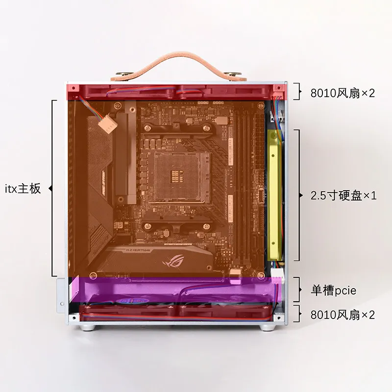 BUG-D1 4.1L All Aluminum ITX Case DC-ATX Low Profile GPU Soft Router