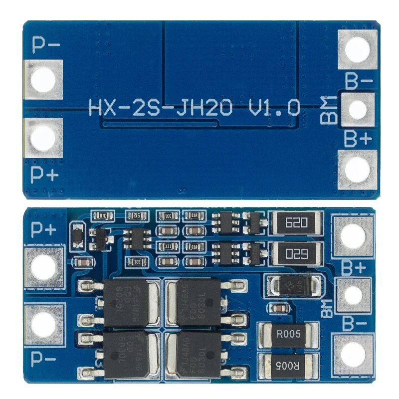 2PCS HX-2S-JH20 BMS 2S 10A 7.4V 18650 Lithium Battery Protection Board 8.4V Balanced Function Overcharged Protection