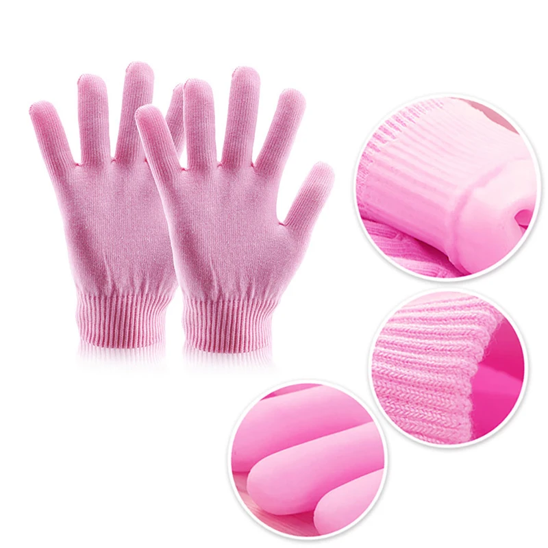 1Pair Natural Beauty Hand Care Pedicure Exfoliating Spa Gel Gloves Moisturizing Whitening Exfoliating Smooth Gloves New