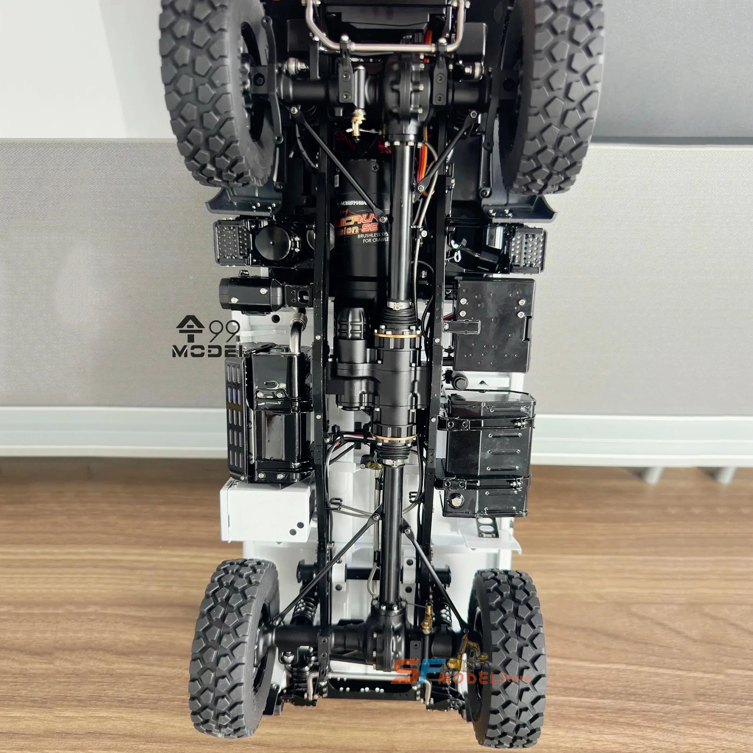Camión U4023 RC, escala 1/14, 4X4, Control remoto de Metal, camión todo terreno LESU MT-44023, vehículo todoterreno con Control remoto, modelo de juguete