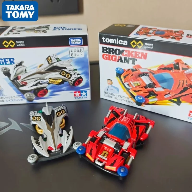 Takara Tomy Tomica 4WD Racing Car Model Ray Stinger 4 Wheel Drive Static Collectible Desktop Ornament For Hobby Enthusiast