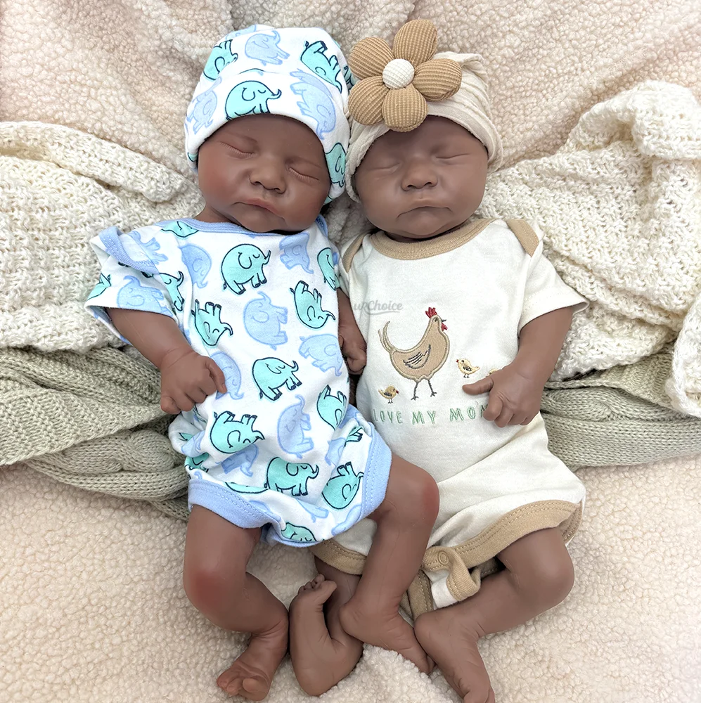 Muñeca Levi realista de 17 pulgadas, tacto suave, color negro, de silicona pintada en 3D, de cuerpo completo, para regalo de cumpleaños infantil.