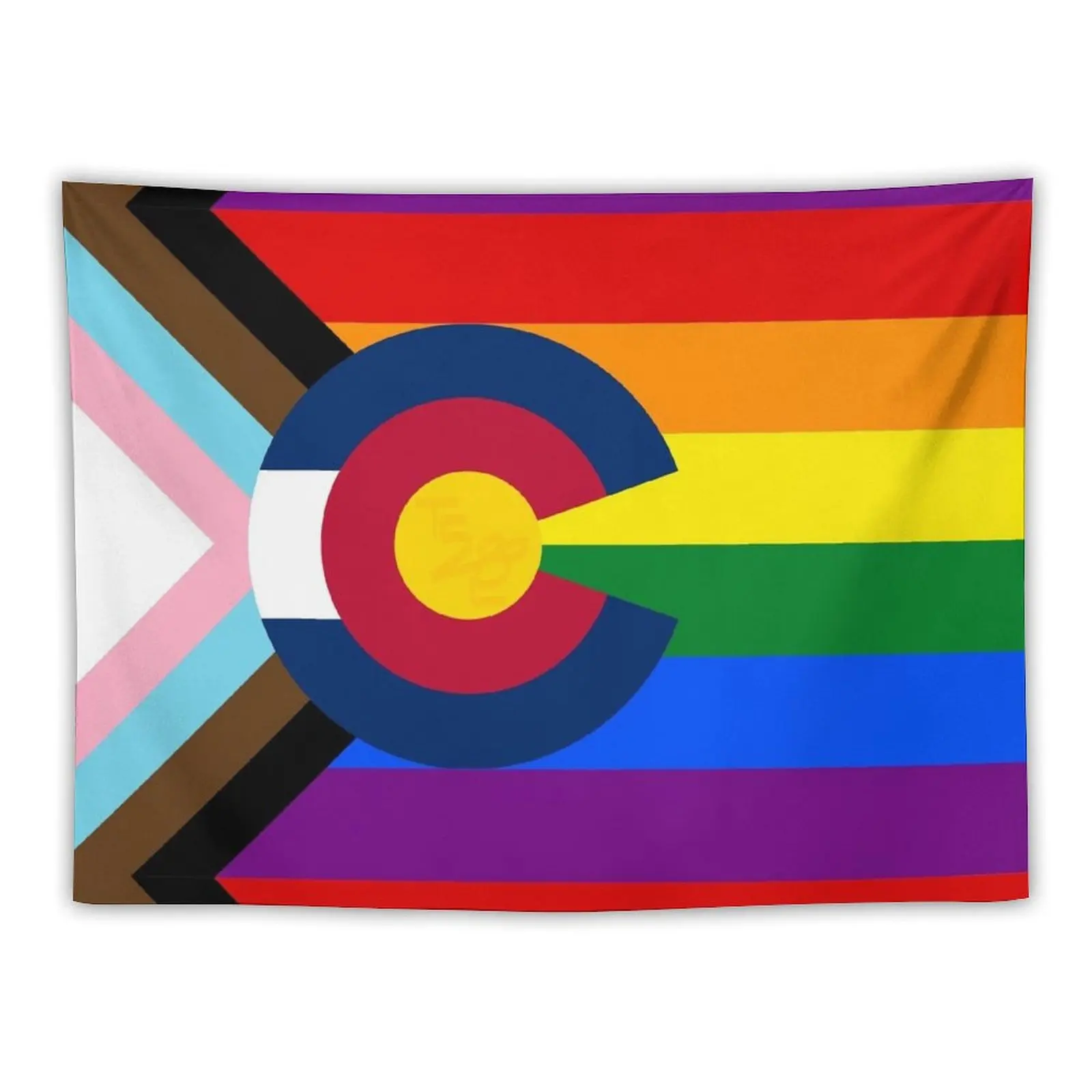 

Colorado LGBTQIA2S+ Progress Pride Flag Tapestry Decoration Room Room Aesthetic Decor Decoration Wall Tapestry