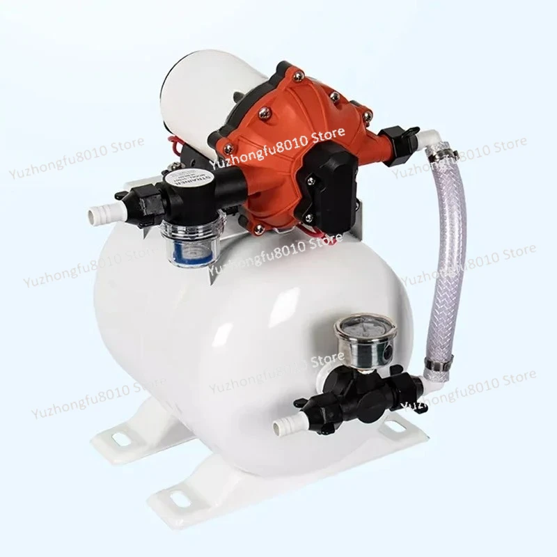 RV Marine Water Pump 12V/24V DC 60 PSI 5.5 GPM 8L Accumulator Water Supply Pressure System Pressure Tank