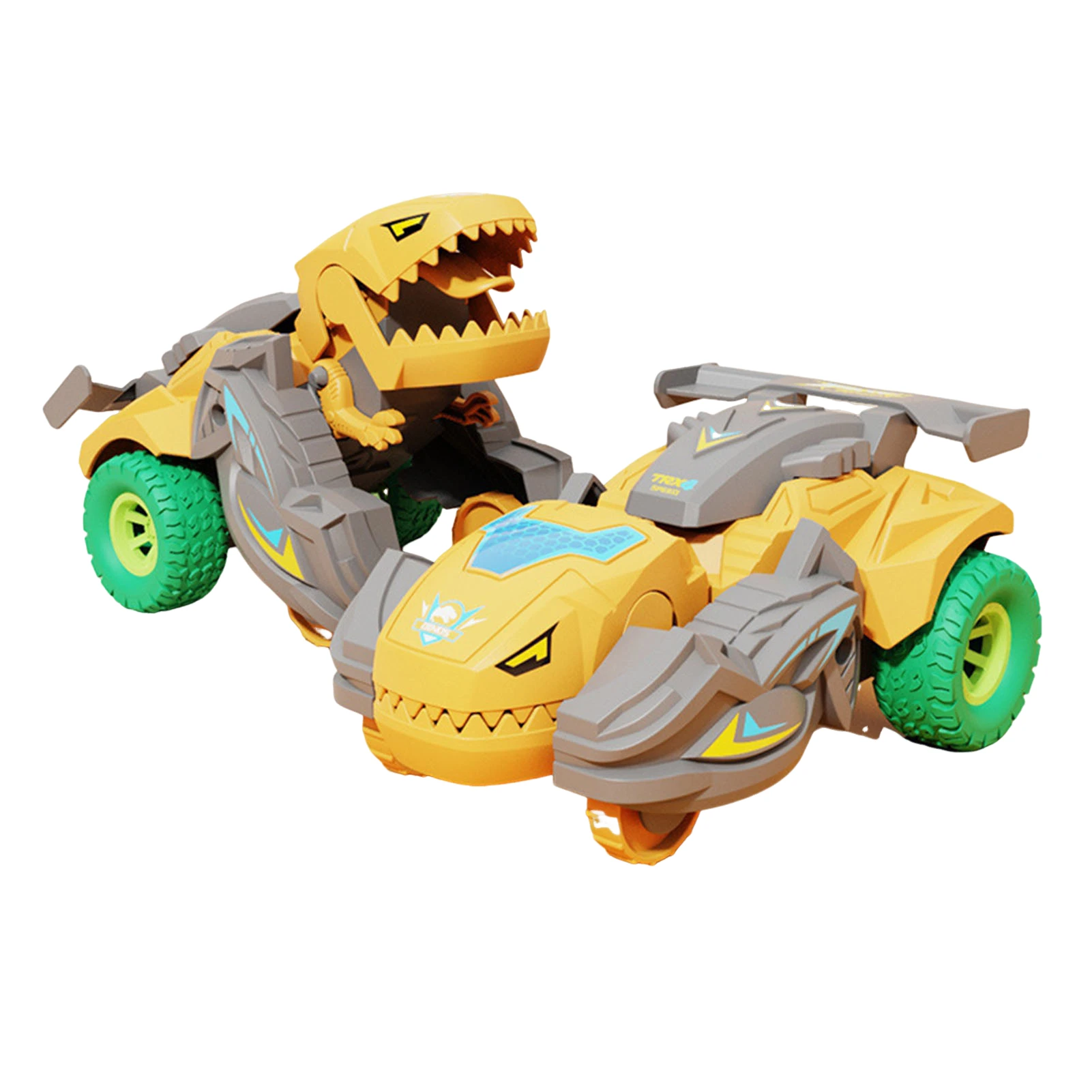 Pull Back Dinosaur Car Toys Collision Transforming Inertia Powered Car Toy Gift for Children's Day Thanksgiving