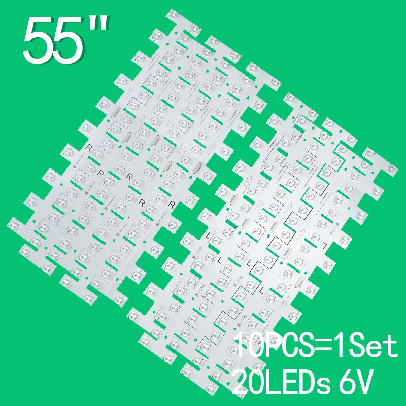 

FOR TCL 55R625 LED Backlight Strips(10) 55R62-L-5X20EA-3030-NC / 55R62-R-5X20EA-3030