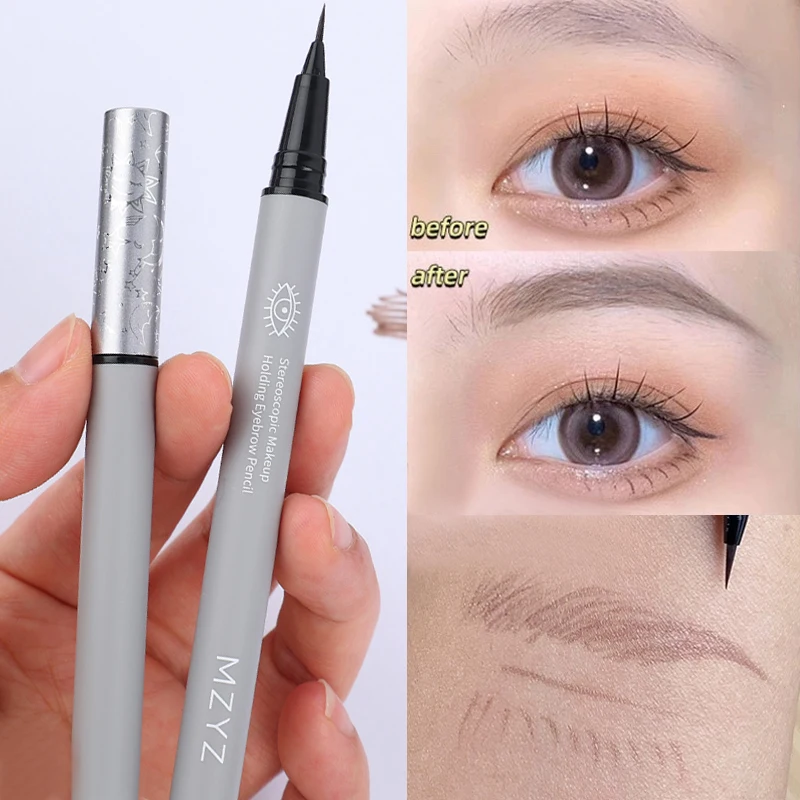 1PCS Ultra-fine Head Smooth Eyebrow Pencil Outline Shadow Lying Silkworm Eyeliner Waterproof Non-smudge Lasting Liquid Brow Pen