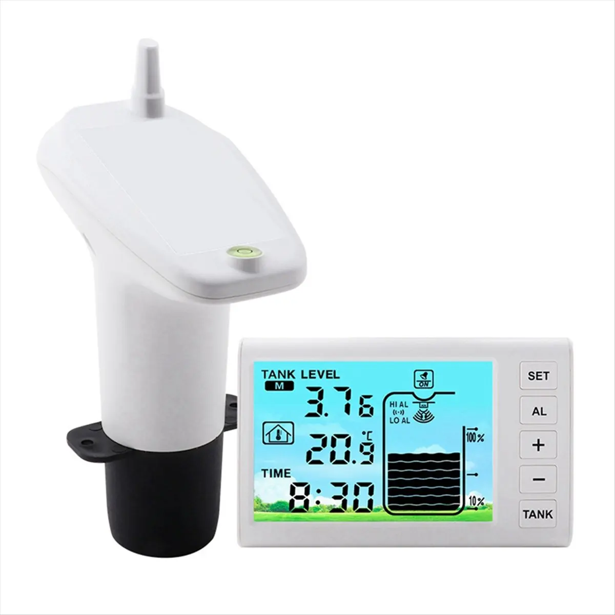 【STABLE QUALITY】Ultrasonic Level Meter Multifunctional Household Water Level Meter Water Level High and Low Value Alarm Function