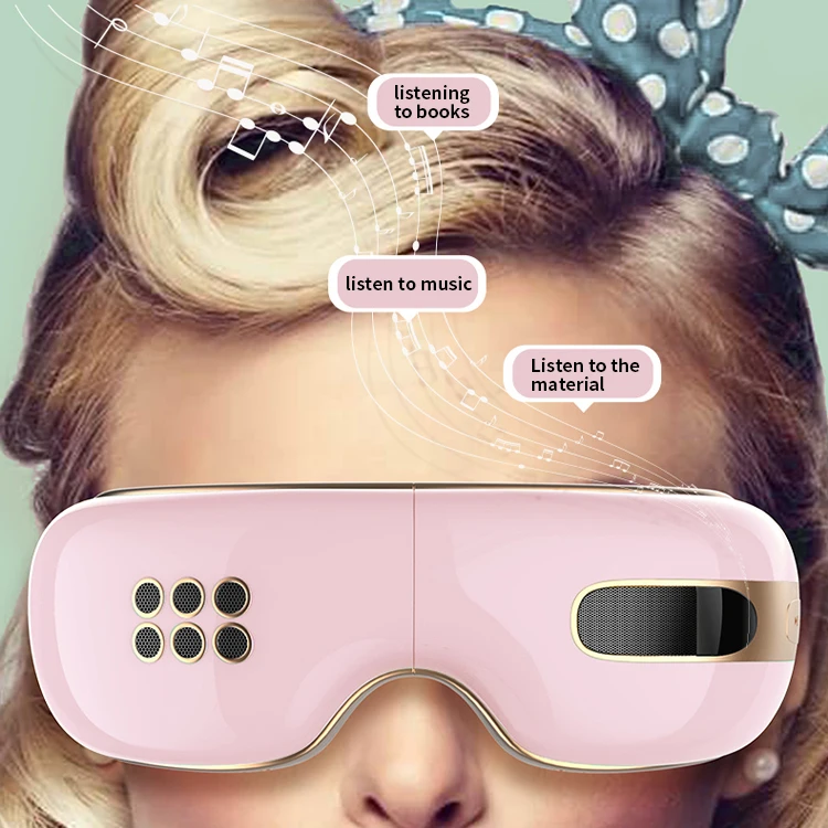 مكتبة ذكية محمولة قابلة للطي ضغط الهواء الساخن البارد مدلك العين لتخفيف الصداع النصفي استعادة تعب العين مع الموسيقى هادئة