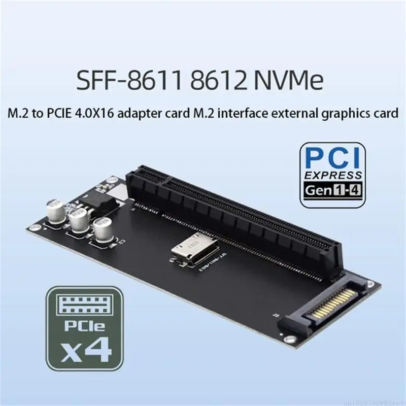 D5BB NVMe M.2 SSD To PCIe X16 Adapter Expansion Card PCIe Riser Card for GPU