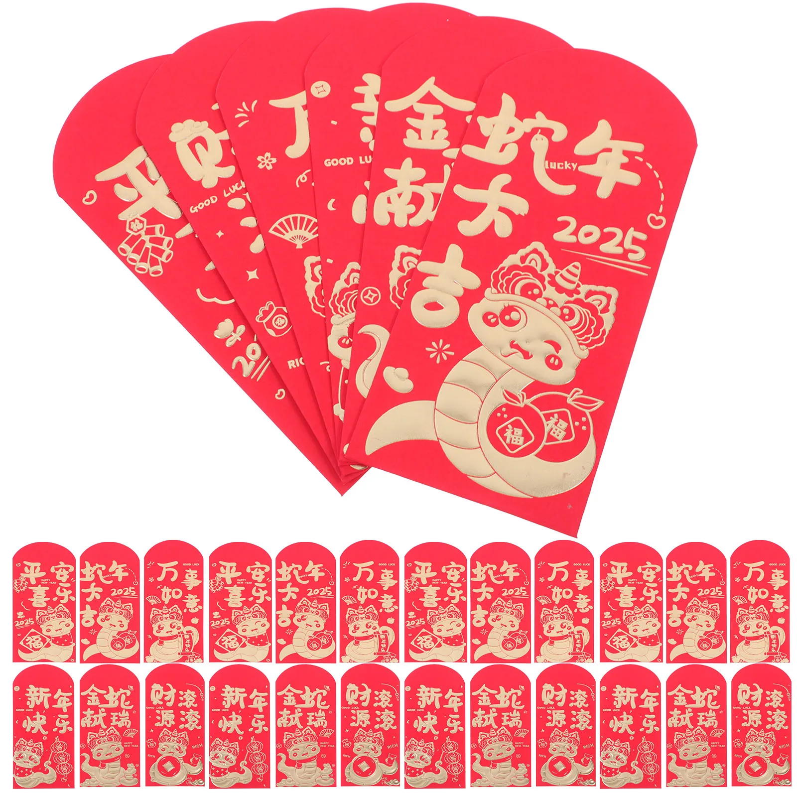 

30pcs Red Envelopes Lucky Money Pockets Chinese New Year Wedding Birthday Greeting Cards Sturdy Paper Cash Containers