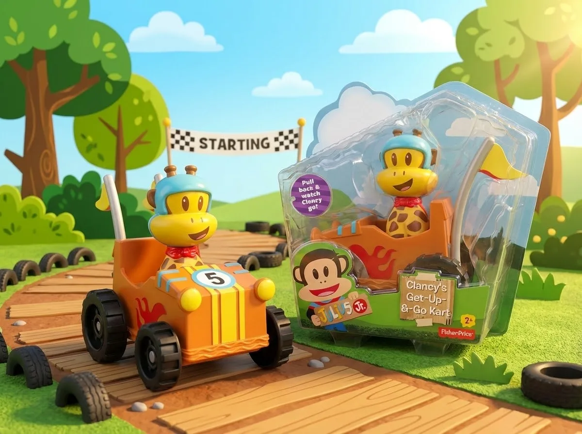 Julius Jr Clancy's Get Up & Go Kart toy Children's toys Toy car ornament NEW 2014 Fisher Price Fun toys