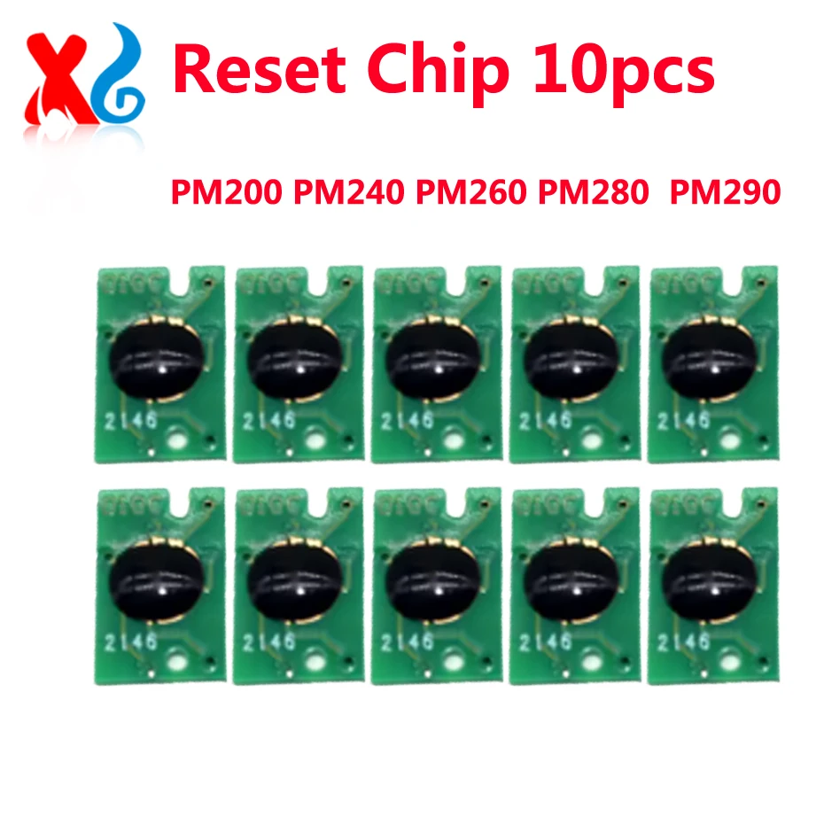 

10 шт. чипов для сброса картриджей T5846 PM225 для Epson PM225 PM300 PM200 PM240 PM260 PM280 PM290