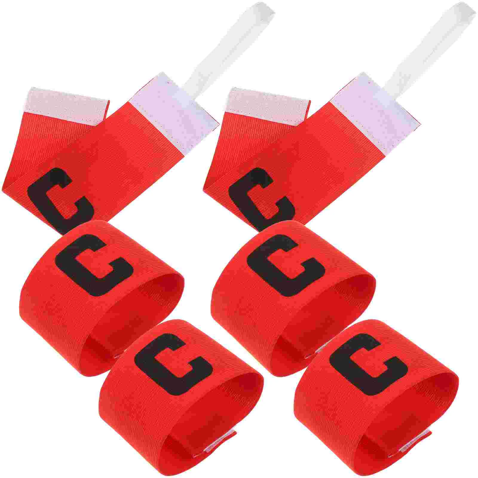 6 Pcs Wrap-around Team Leaders Armbands Football Sports Sign Captain Outdoor Nylon Soccer