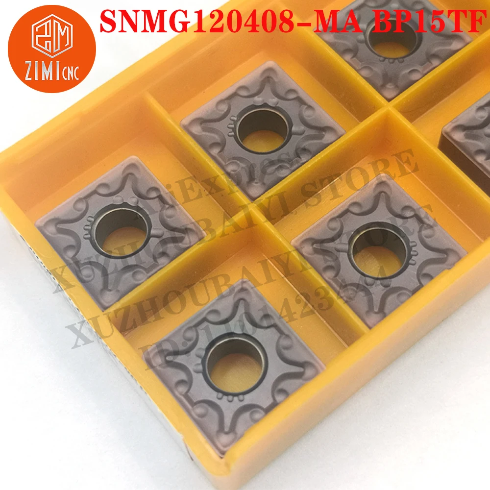 SNMG120408-MABP15TF SNMG 120408-MA Utensili CNC esterni meccanico Fresa Inserti in carburo Strumento per tagliare Inserti per tornitura